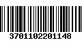 Código de Barras 3701102201148