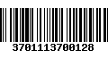 Código de Barras 3701113700128