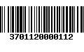 Código de Barras 3701120000112