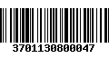 Código de Barras 3701130800047