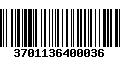 Código de Barras 3701136400036