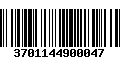 Código de Barras 3701144900047