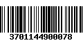 Código de Barras 3701144900078