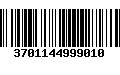 Código de Barras 3701144999010