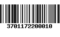 Código de Barras 3701172200010