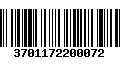 Código de Barras 3701172200072