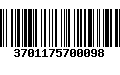 Código de Barras 3701175700098