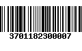 Código de Barras 3701182300007