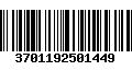 Código de Barras 3701192501449