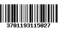 Código de Barras 3701193115027