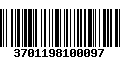 Código de Barras 3701198100097