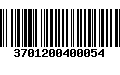 Código de Barras 3701200400054