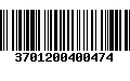 Código de Barras 3701200400474