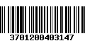 Código de Barras 3701200403147