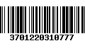 Código de Barras 3701220310777