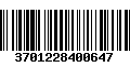 Código de Barras 3701228400647