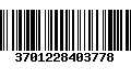 Código de Barras 3701228403778