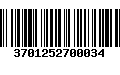 Código de Barras 3701252700034