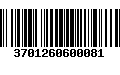 Código de Barras 3701260600081