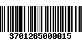 Código de Barras 3701265000015