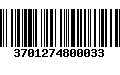 Código de Barras 3701274800033