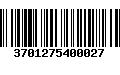 Código de Barras 3701275400027