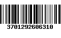 Código de Barras 3701292606310