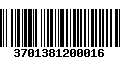 Código de Barras 3701381200016