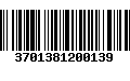 Código de Barras 3701381200139