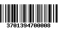 Código de Barras 3701394700008