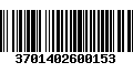 Código de Barras 3701402600153