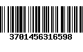 Código de Barras 3701456316598