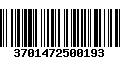 Código de Barras 3701472500193