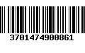 Código de Barras 3701474900861