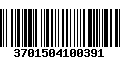 Código de Barras 3701504100391