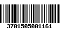 Código de Barras 3701505001161