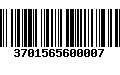 Código de Barras 3701565600007