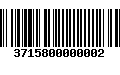 Código de Barras 3715800000002