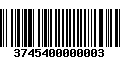 Código de Barras 3745400000003