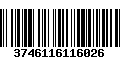 Código de Barras 3746116116026