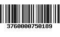 Código de Barras 3760000750189