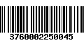 Código de Barras 3760002250045