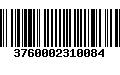 Código de Barras 3760002310084