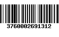 Código de Barras 3760002691312