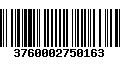 Código de Barras 3760002750163