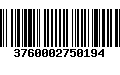 Código de Barras 3760002750194