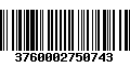 Código de Barras 3760002750743