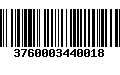 Código de Barras 3760003440018