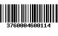 Código de Barras 3760004600114