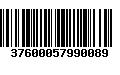 Código de Barras 37600057990089